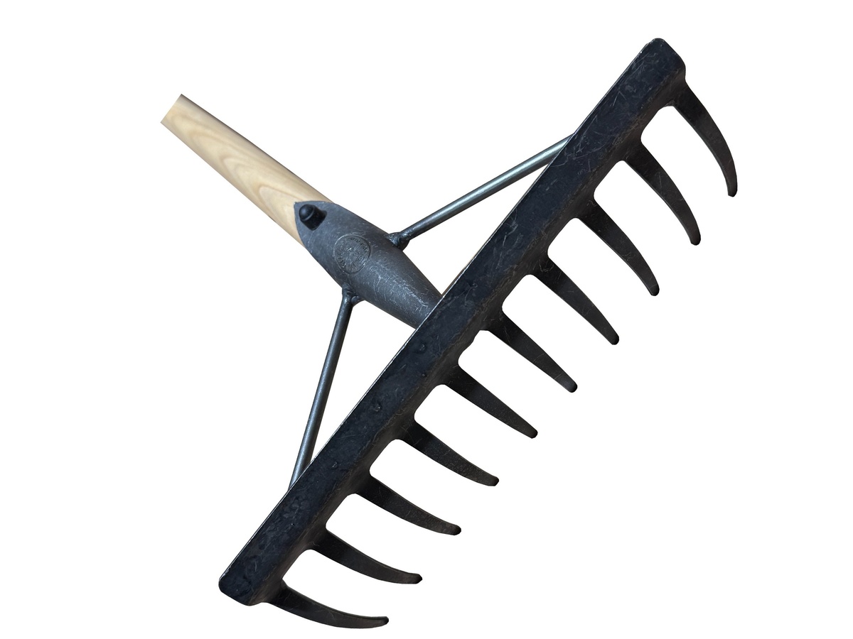 Gardening 10 tine bow rake with 155cm handle